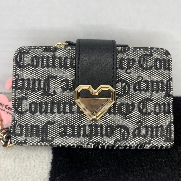 Juicy Couture Handbags - Juicy Couture  MODERN CHIC TAB CARD  WALLET Black Beige Brand New With Tags